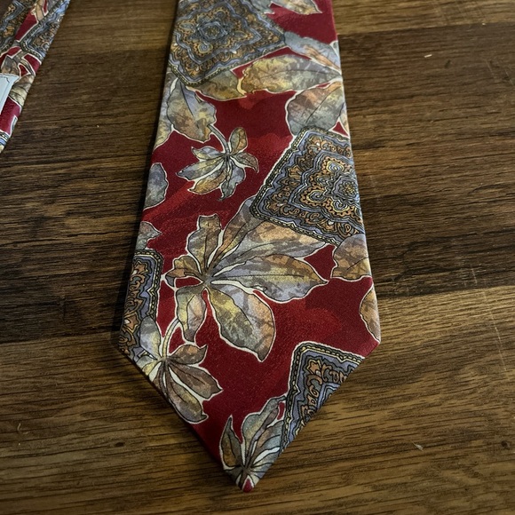 OSCAR DE LA RENTA/MORTON THOMAS Floral Ties - Silk - USA Vintage - Picture 5 of 6